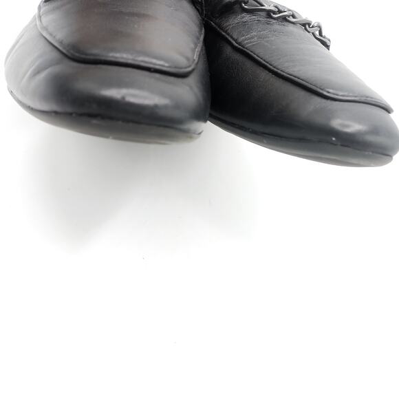 Naturalizer Black Leather Loafers w Chain Detail | Quiet Luxury Fall Capsule - Picture 13 of 16